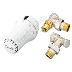 DANFOSS termosztatikus radiátorszelep szett 1/2" (sarok)